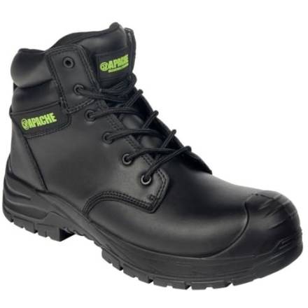 Apache Edmonton Black Recycled Leather Waterproof Safety Boot Size 7